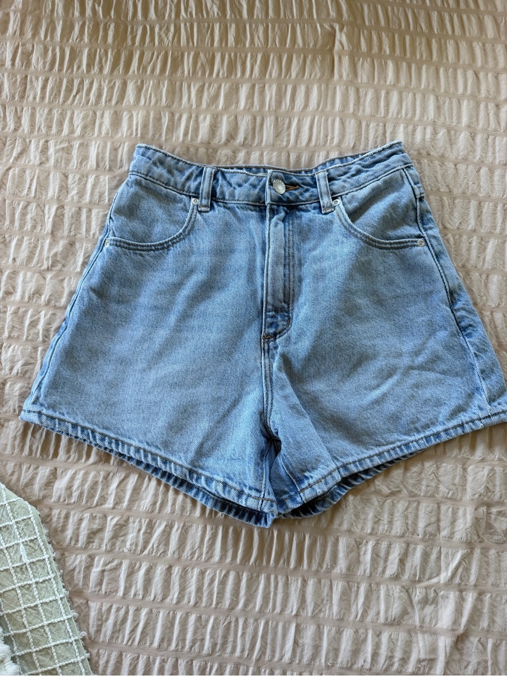ROLLA'S Light Blue High-Waist Denim Shorts